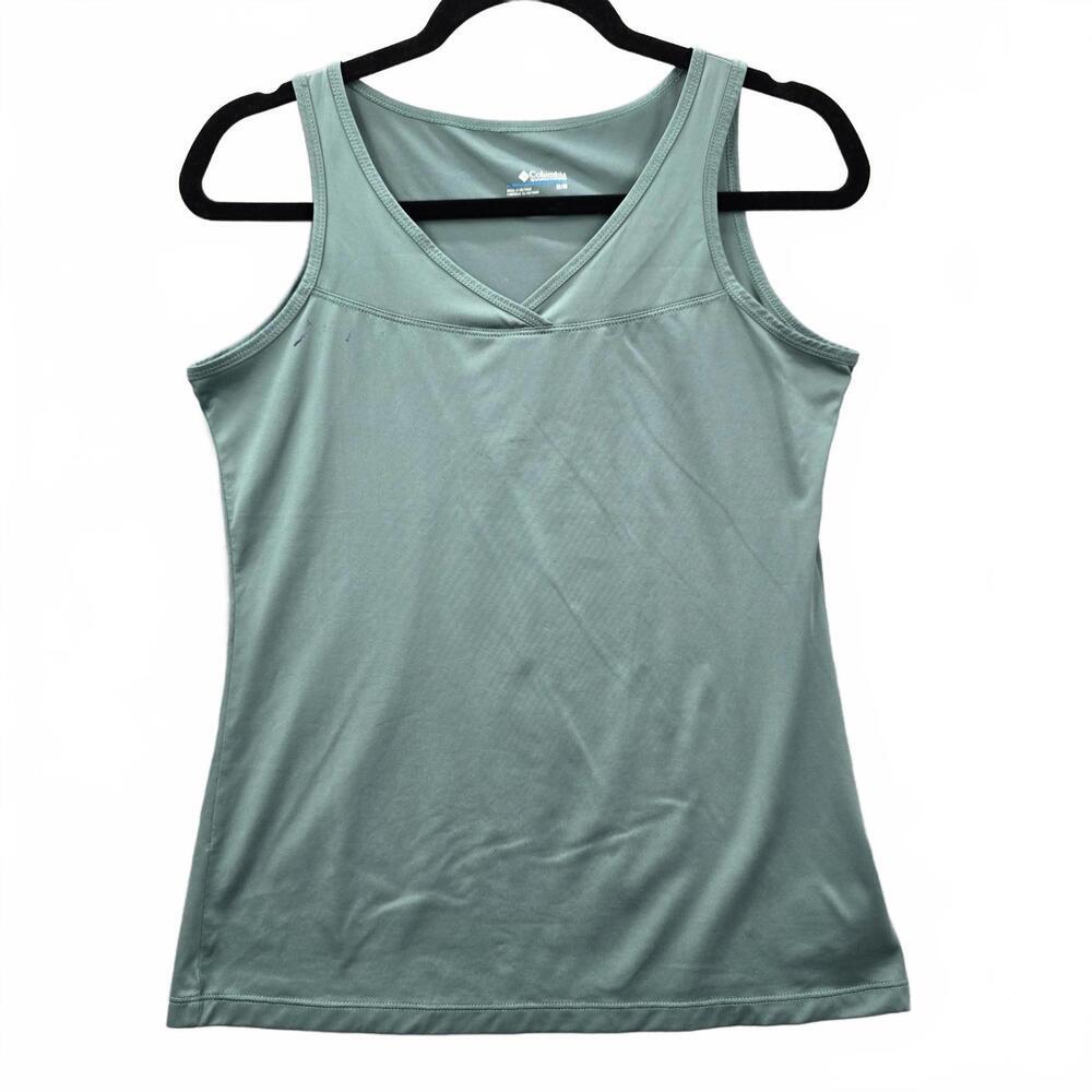 Columbia Blue Activewear Sleeveless V Neck Athleisure Casual‎ Tank Top Medium